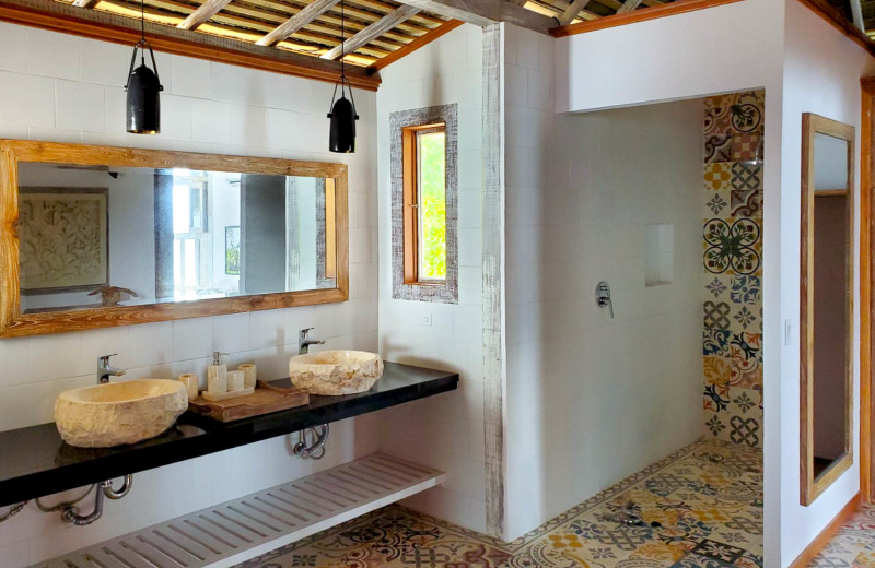 Guest bathroom at Bocas Bali Resort.