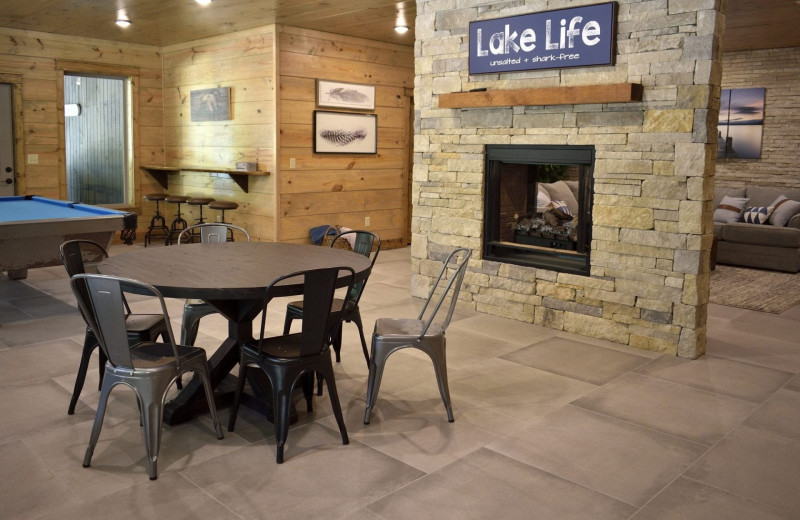 Rental living room at White Glove Luxury Cabins.