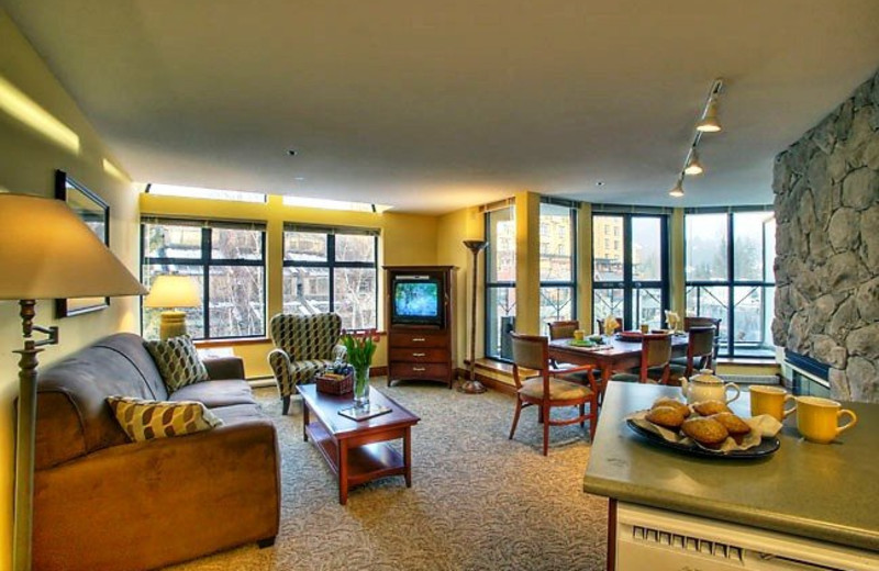 Guest room at Crystal Lodge.