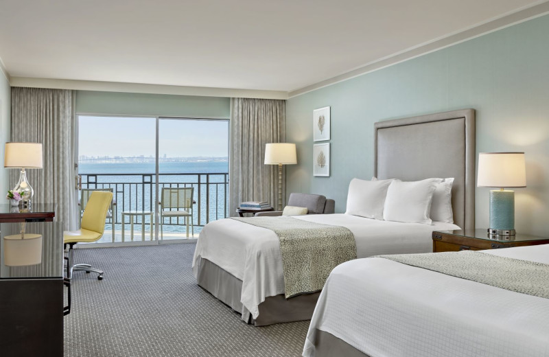 Guest room at Loews Coronado Bay Resort.