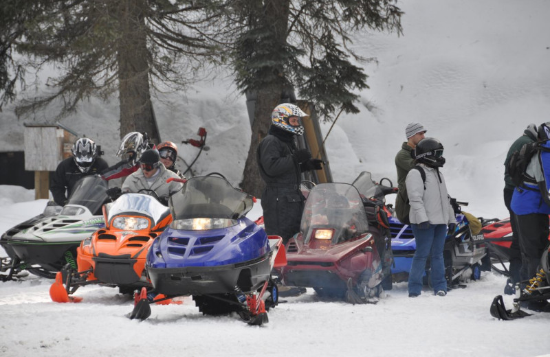 Snowmobiles at Silver Creek Plunge