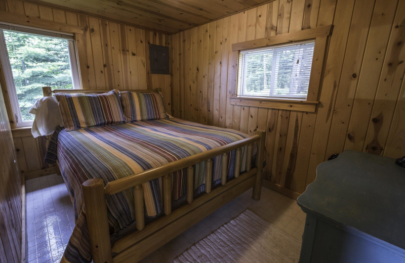 Cabin bedroom at Stonegate on Superior.