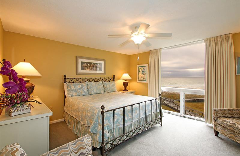 Rental bedroom at Shoreline Towers.