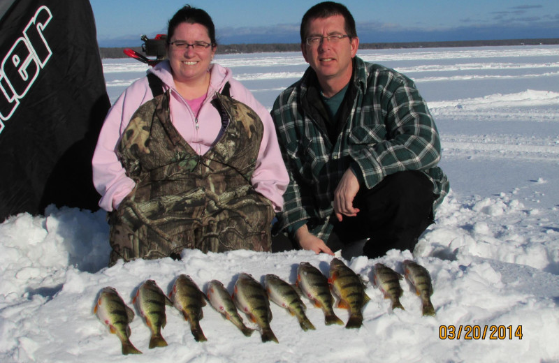 Ice fishing at The West Shore Resort.