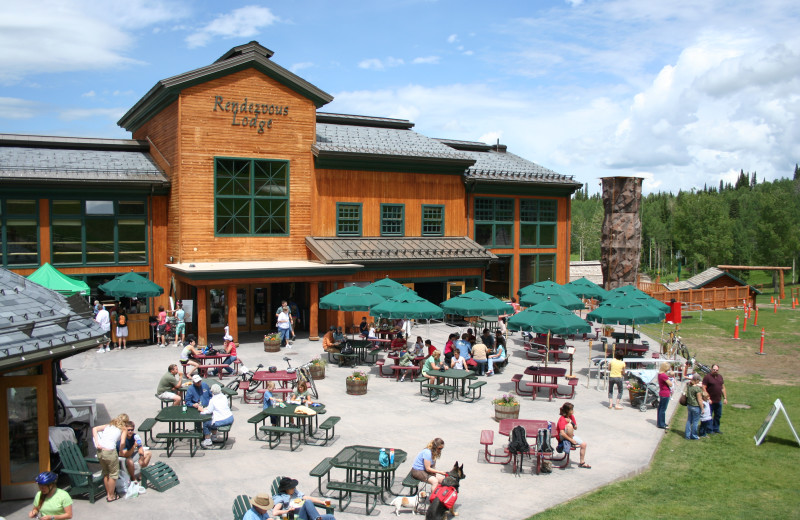 Patio at Grand Targhee Resort.