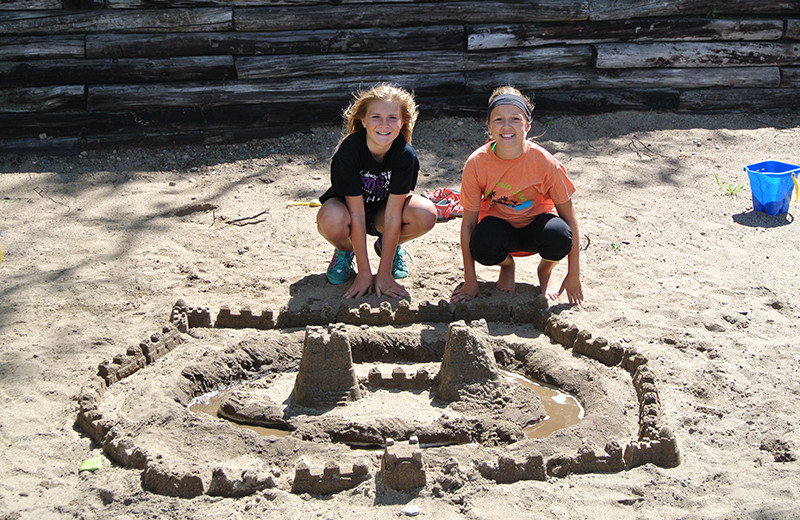 Beach sandcastle at Upper Cullen Resort.