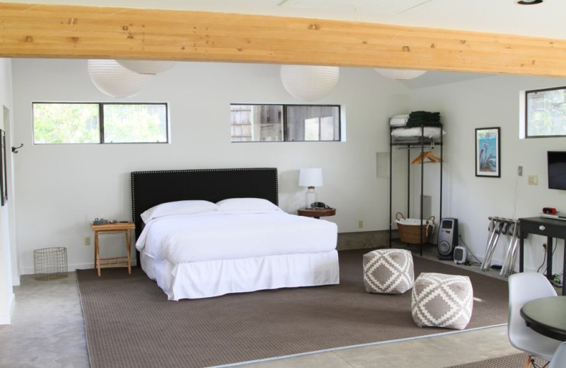 Rental bedroom at Anderson Valley Vacation Rentals.