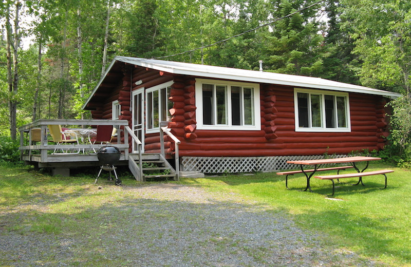 Cabin exterior at Herseth's Tomahawk Resort.