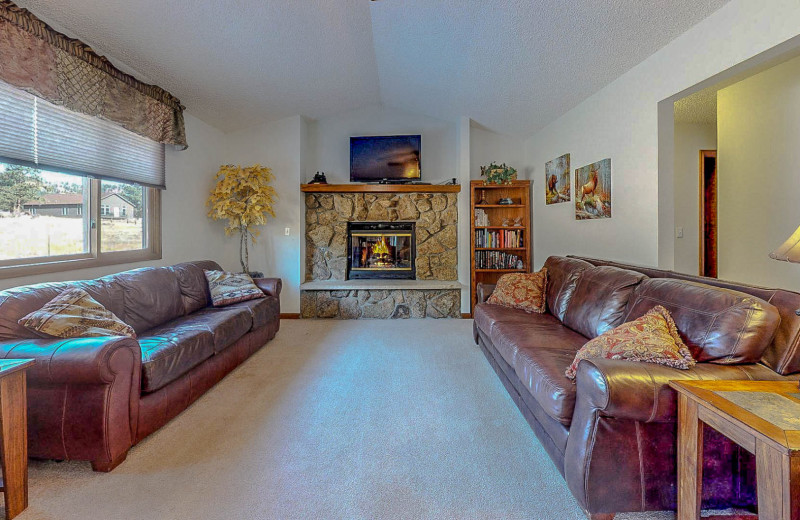 Cabin living room at Valhalla Resort.