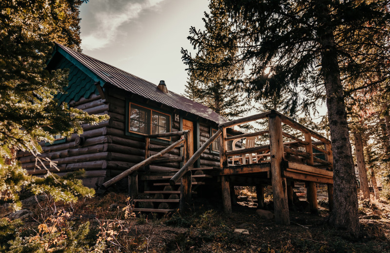 Cabin exterior at Trappers Lake Lodge & Resort.