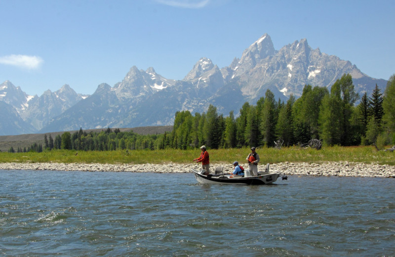 Fishing at Triangle X Ranch.