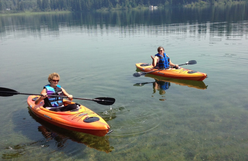 Kayaking at Tyee Lake Lodge.