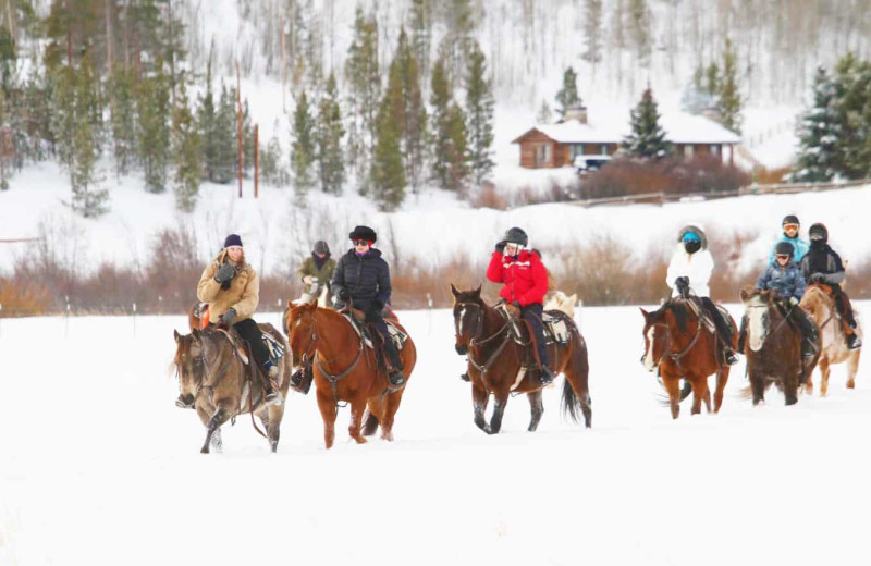 Horseback riding at C Lazy U Ranch.