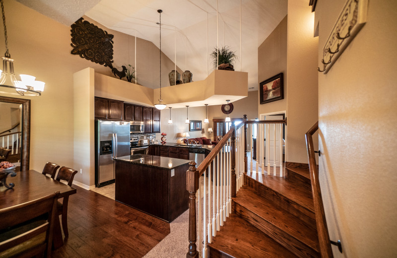 Condo kitchen at Thousand Hills Vacations.