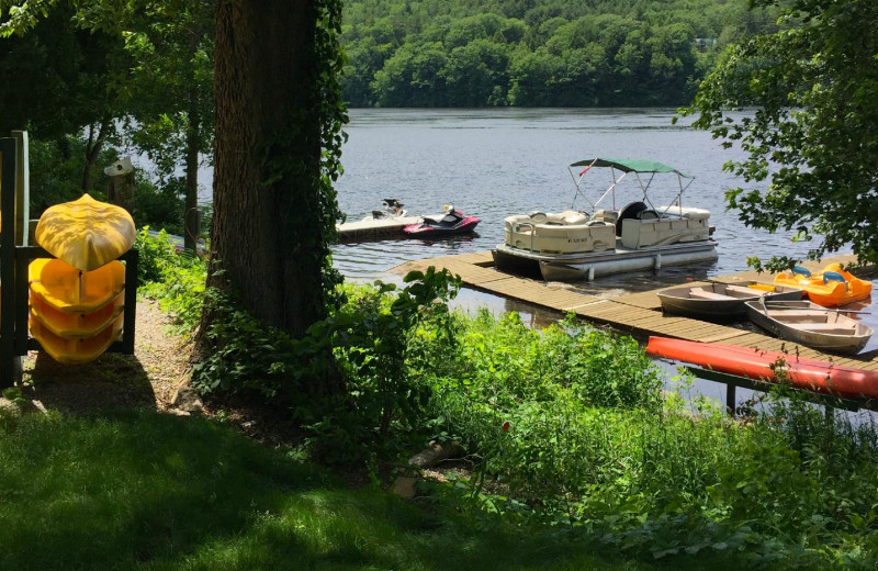 Water sports at The Elms Waterfront Cottages.