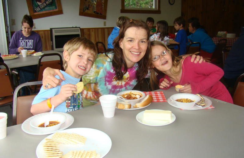 Dining at Train Bell Resort.