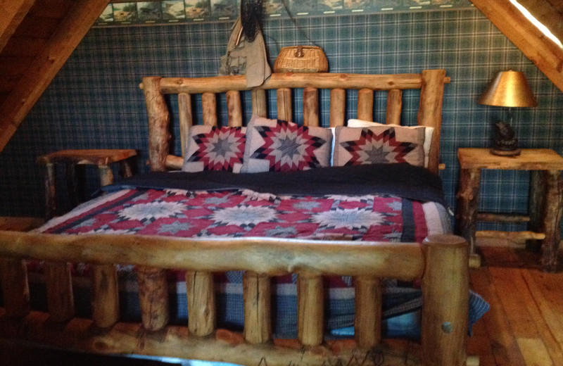 Cabin Bedroom at A Smoky Getaways