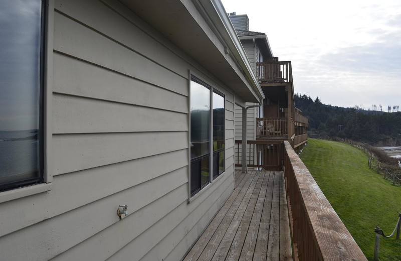 Beach house exterior at Surfrider Resort.