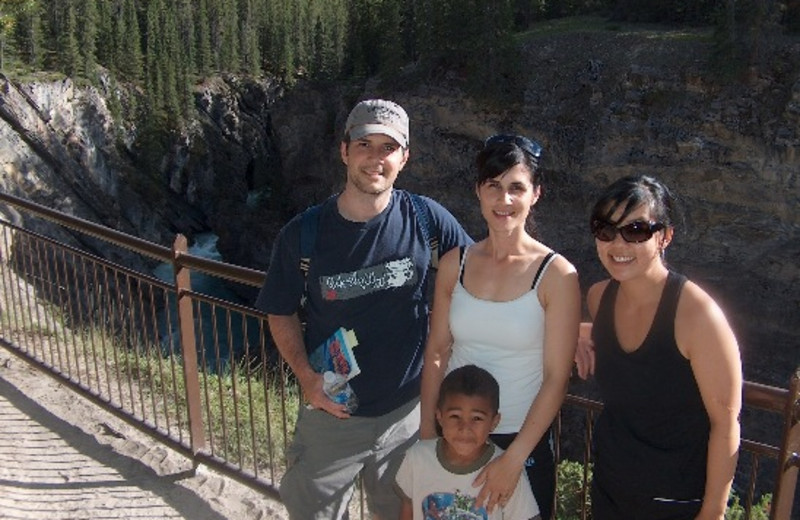 Family at Cheechako Cabins.