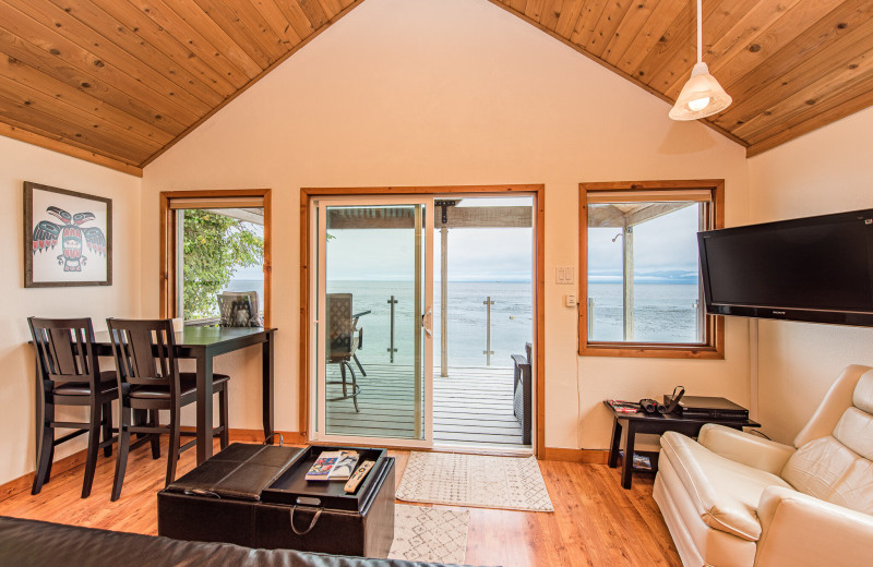 Cottage living room at Chito Beach Resort.