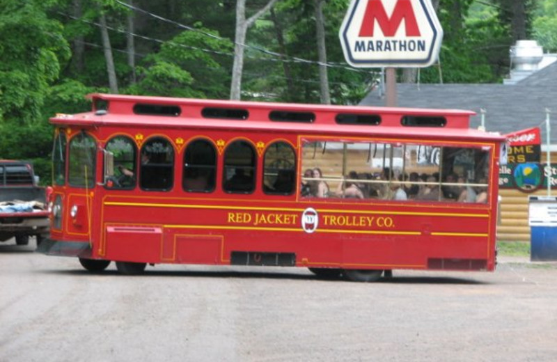 The trolly at Lac La Belle Lodge.