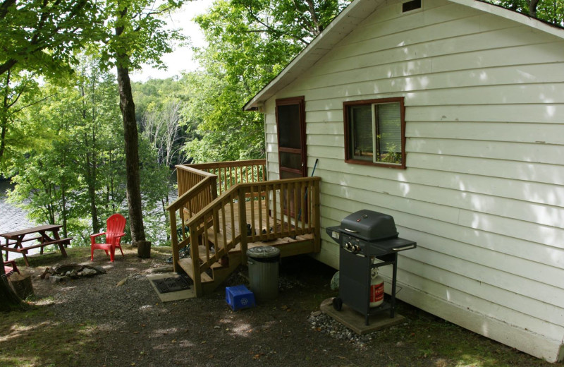 Cabin exterior at Northern Lights Resort.