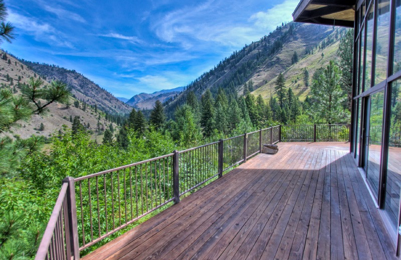 Deck view at Salmon River Tours.