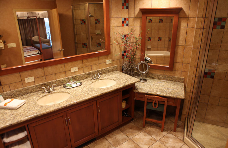 Guest bathroom at Sky Ute Casino Resort.