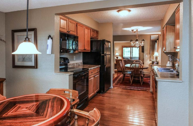 Cabin dining room at Fontana Village Resort.