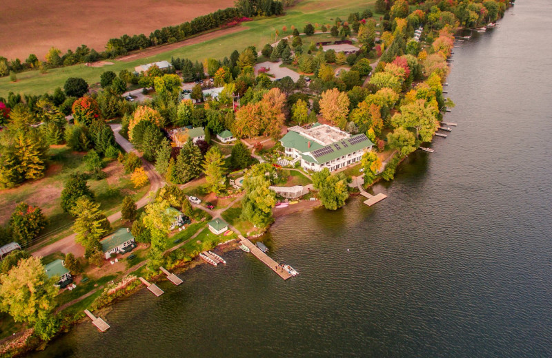 Aerial view of Elmhirst's Resort.