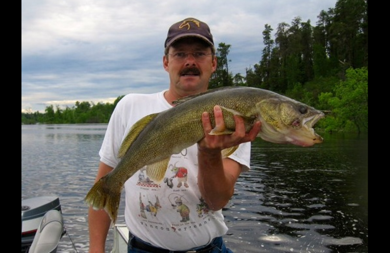 Fishing at Nopiming Lodge.