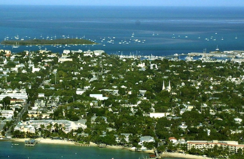 Aerial view of Mermaid & Alligator Key West.