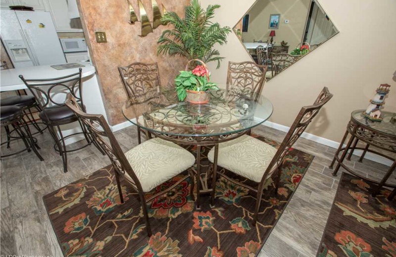 Dining area at Holiday Isle Properties - Dolphin Point 103B.