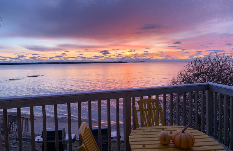 Guest balcony at Beachfront Inn.