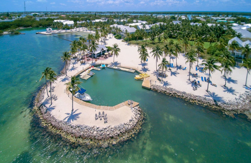 Aerial view of Tranquility Bay Beach House Resort.