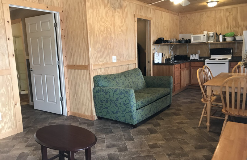 Guest room at Tanglewood Lodge.