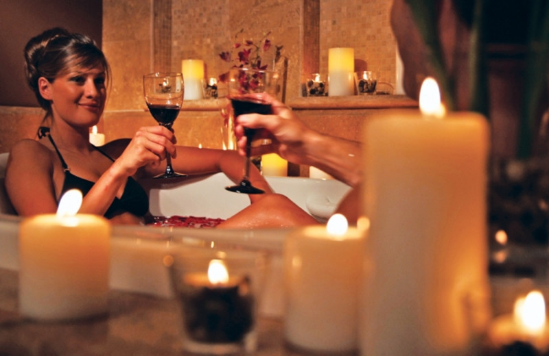 Enjoying the spa at North Beach Plantation.