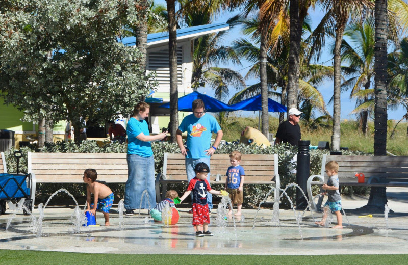 Splash pad near Beach Vacation Rentals.