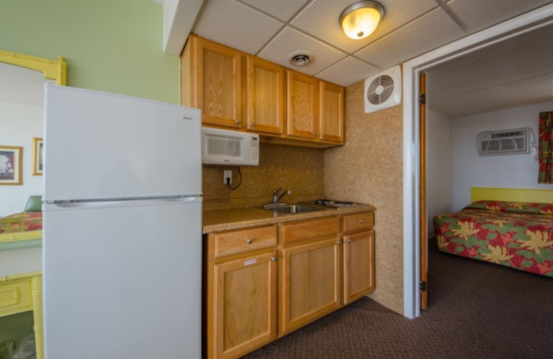 Guest kitchenette at Aquarius Motor Inn.