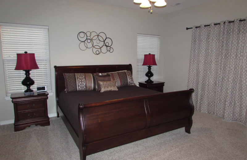 Guest bedroom at Vickery Resort On Table Rock Lake.