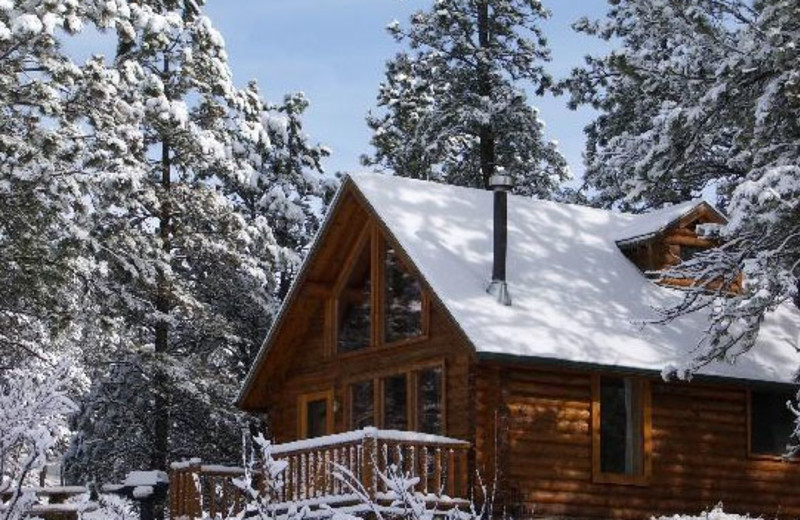 Cabin exterior at Newton Fork Ranch.