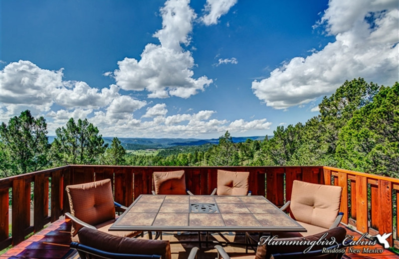 Private deck at Hummingbird Cabins - Bear Crossing Vacation Rental