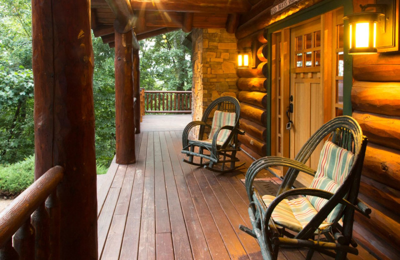 Rental porch at Smoky Mountain Getaways.