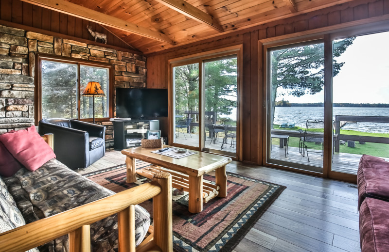 Rental living room at Hiller Vacation Homes.