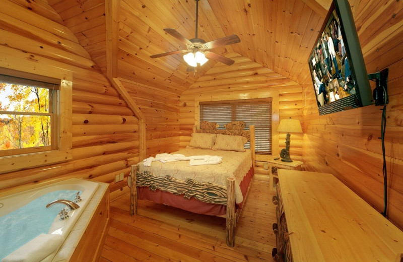 Rental bedroom at Elk Springs Resort.