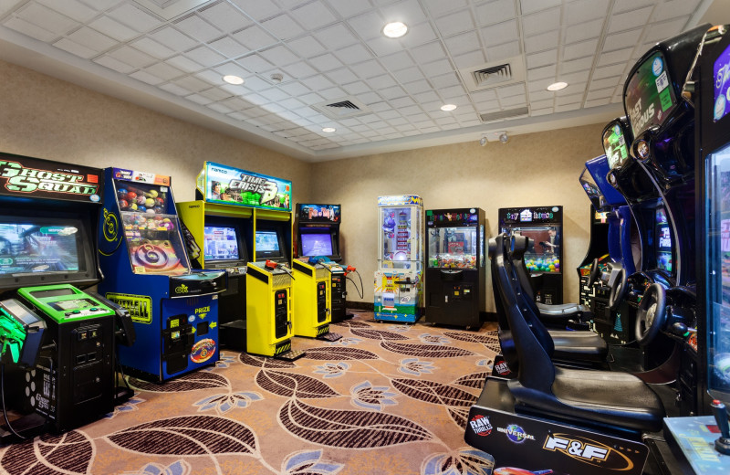 Arcade room at Holiday Inn Suites Ocean City.