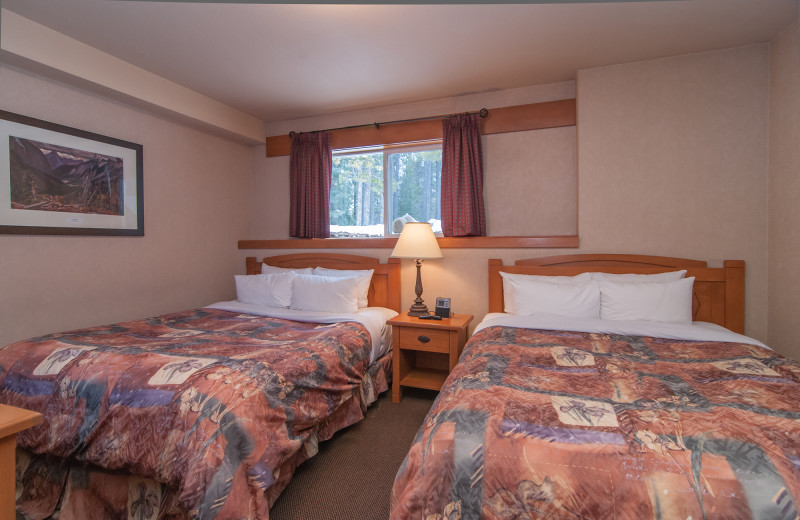 Guest bedroom at Hidden Ridge Resort.