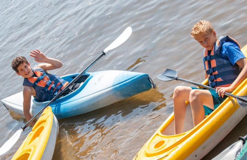 Kayaks at Ruttger's Bay Lake Lodge.