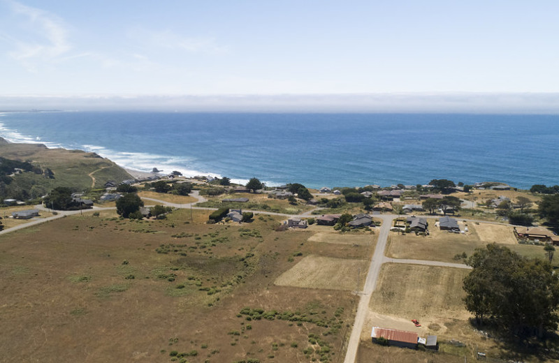 Aerial view of Irish Beach Vacation Rentals.