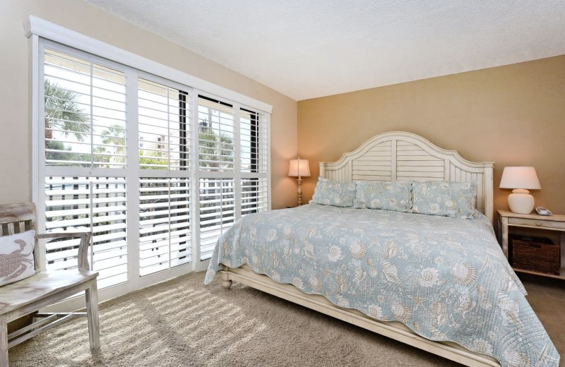 Rental bedroom at El Presidente Condos.